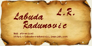 Labuda Radunović vizit kartica